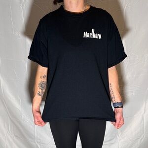 Marlboro Classic Black Short Sleeve Logo Tee